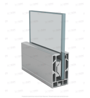 SD 11 Continuous Profile System Aluminum Glass Railing Base Profile for Balcony and Staircase, Indoor and Outdoor Top Mount Design, Durable Finish, Easy Installation for Modern Projects 